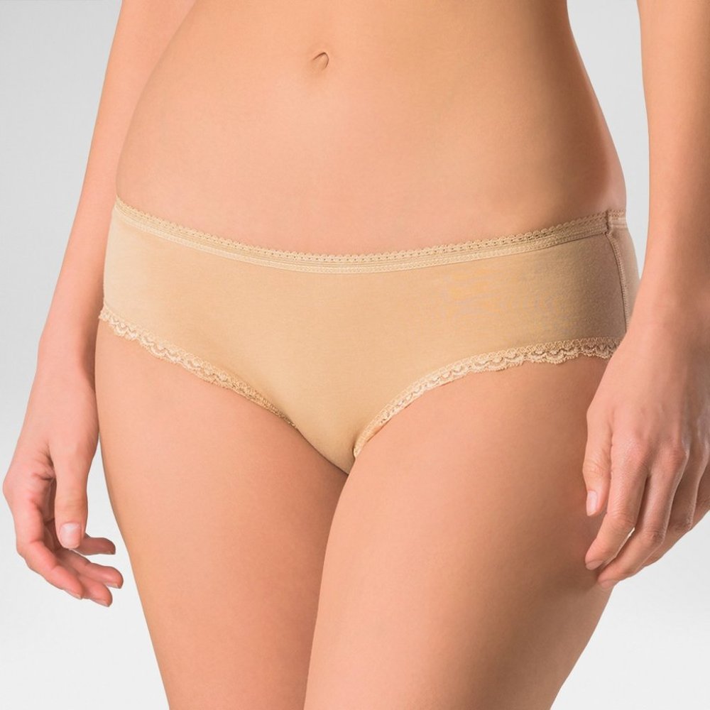 PACT Women's Organic Cotton Lace Hipster Panties